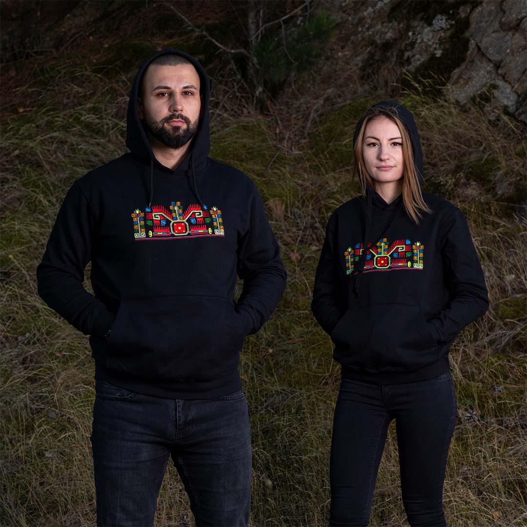 Дамски суитшърт с неонова шевица "Станкѐ"