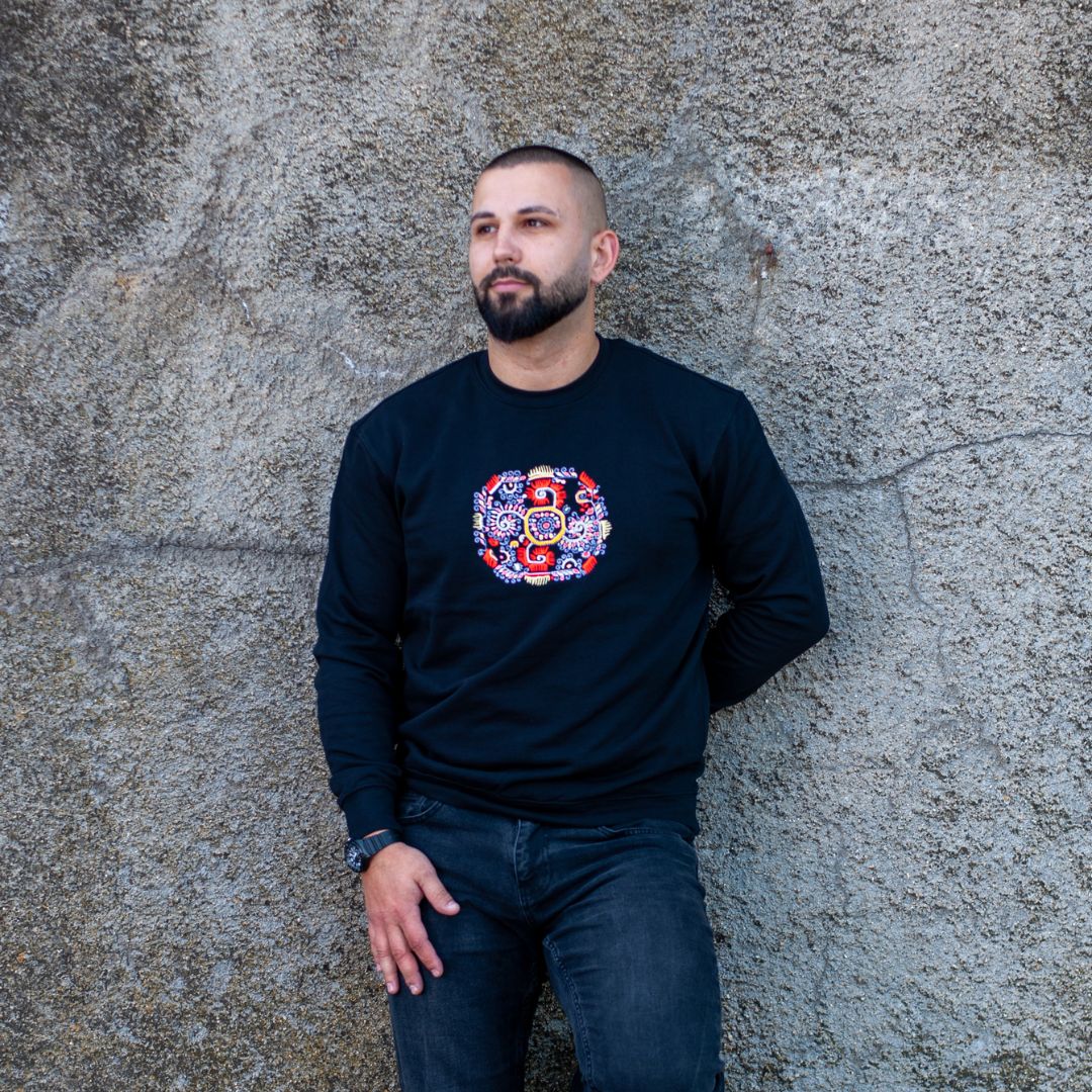 Мъжка блуза с неонова шевица "Дупла"