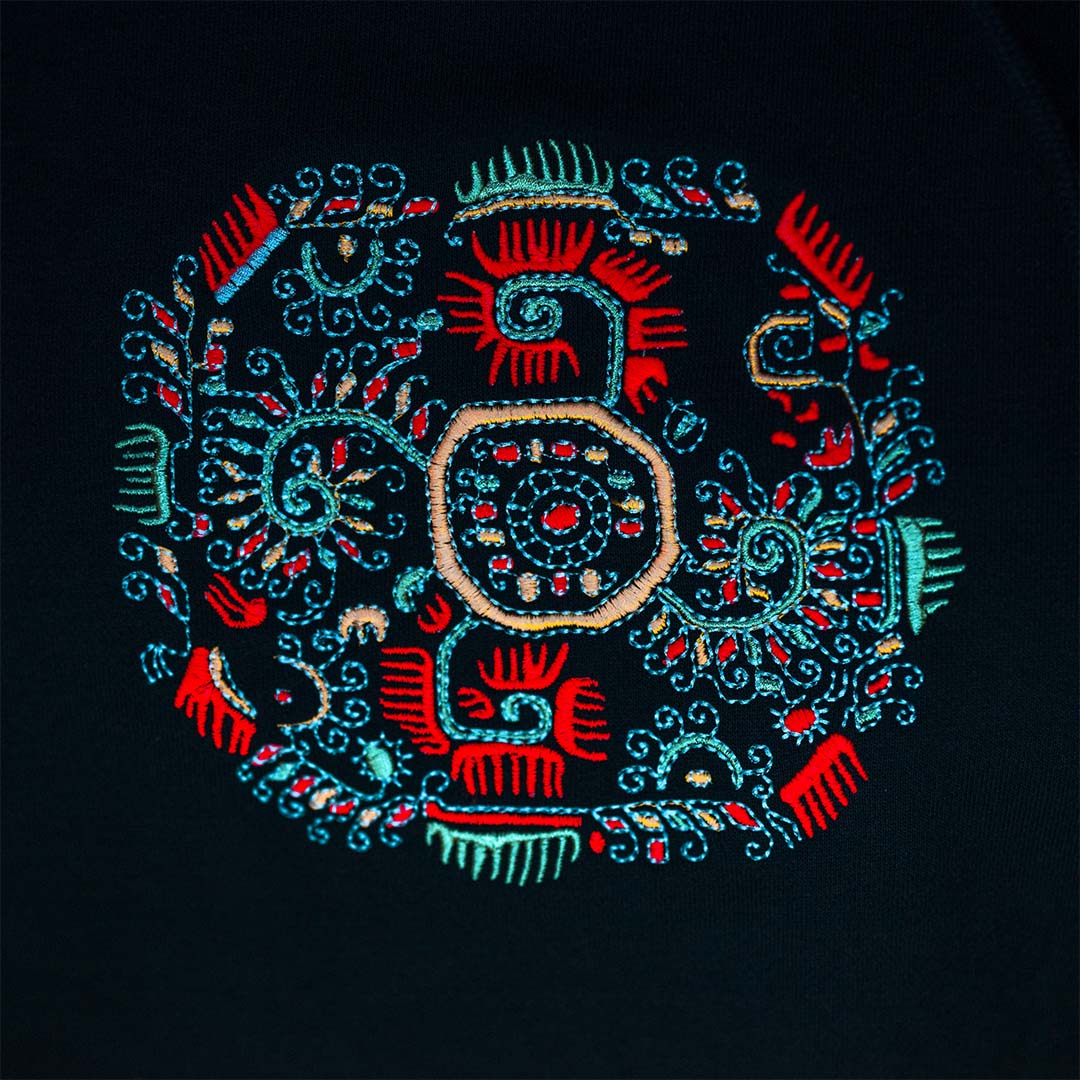 Дамски суитшърт с неонова шевица "Дупла"