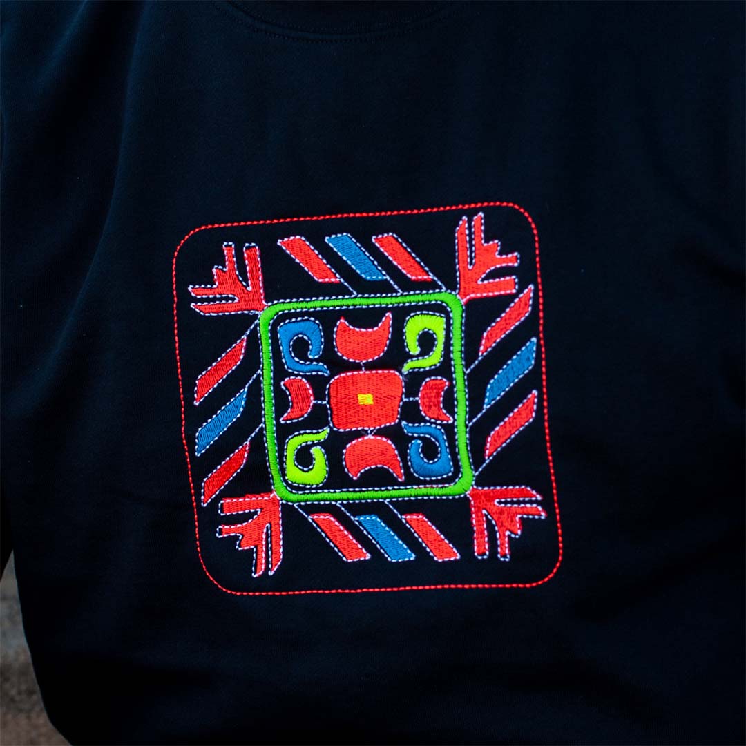 Мъжки суитшърт с неонова шевица "Марек"