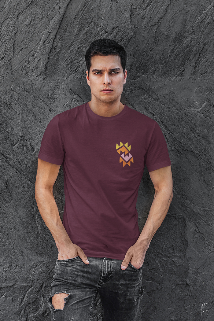 Мъжка тениска с бродерия канатица "Гитко"